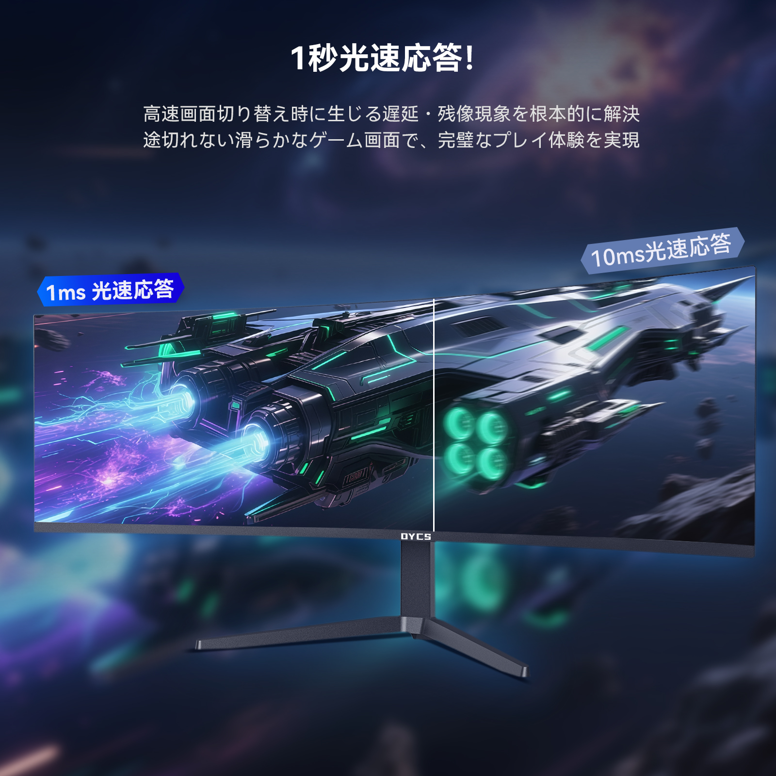 49インチ 曲面ゲーミングモニター 5K DQHD 5120×1440 解像度 165Hz 1ms 応答速度 VAパネル 1500R 湾曲 液晶ディスプレイ HDR対応 コントラスト3000：1 sRGB99% FreeSync G-Sync HDMI2.0*2 DP1.4*2 PCモニター 低ブルーライト VESA100×100mm デュアルモニター ゲーム用 FPS向け - 图片 3