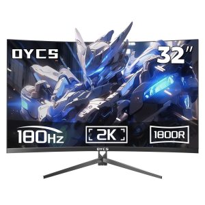 OYCS  32インチクラス 曲面ゲーミングモニター QHD 2560×1440 180Hz 1800R VA - 图片 1