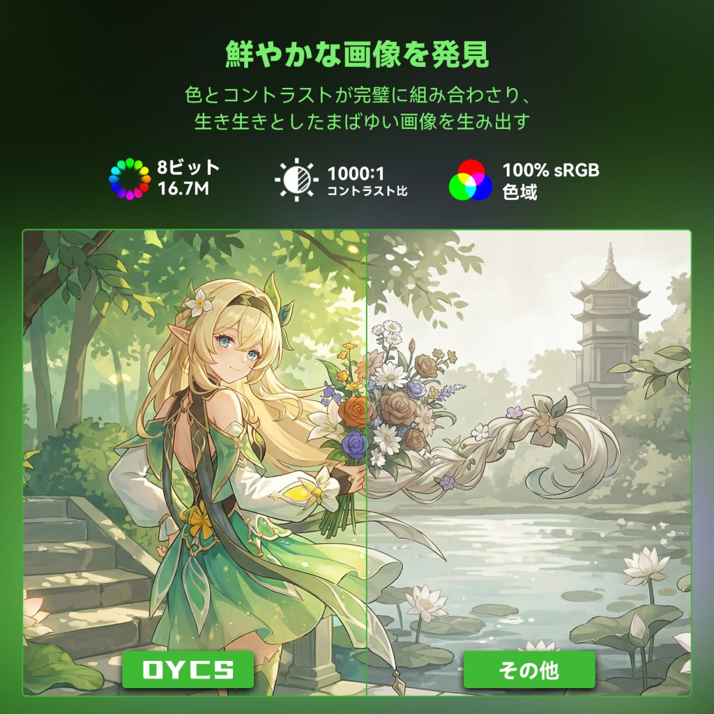 OYCS 24.5インチ ゲーミングモニター フルHD 200Hz 1ms